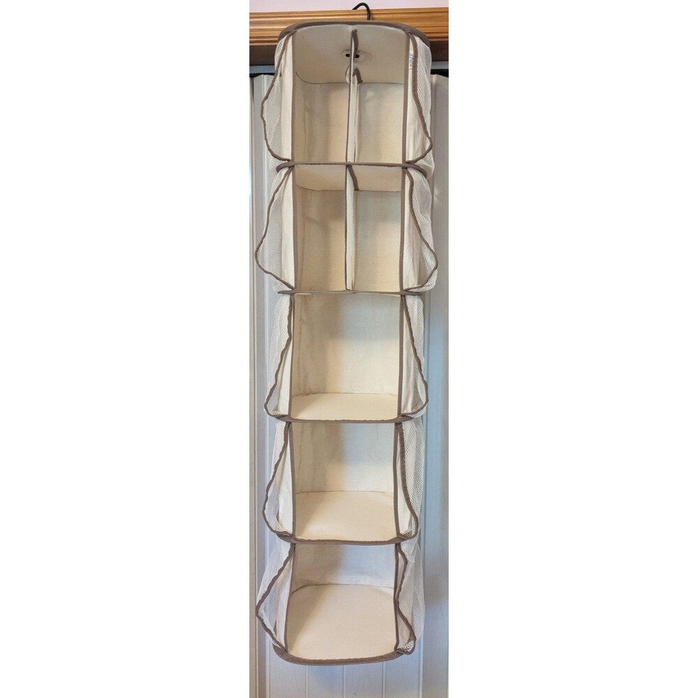 Dazz 6 Shelf Hanging Closet Storage Organizer Heavy Duty Fabric & Hanging Hook
